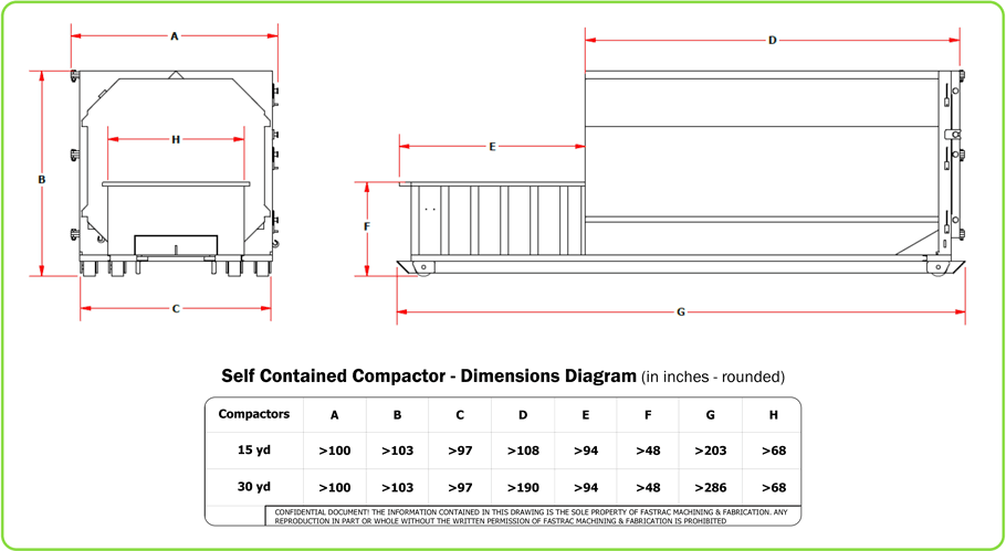 Compactor Dimensions